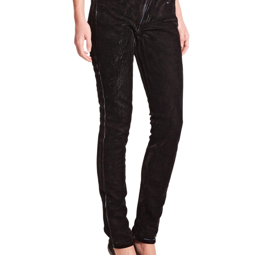 RARE ALEXANDER WANG DENIM X BLK VELET JEAN 27